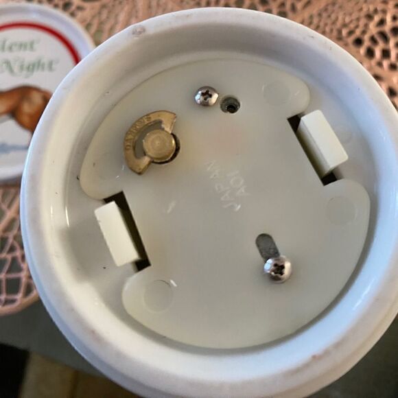 VTG Music Box Merry Xmas Silent Night Coffee Mug Tea Cup Sankyo JPN. - Picture 5 of 9